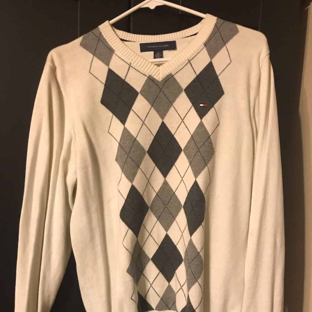 Tommy Hilfiger Argyle Vneck sweater
